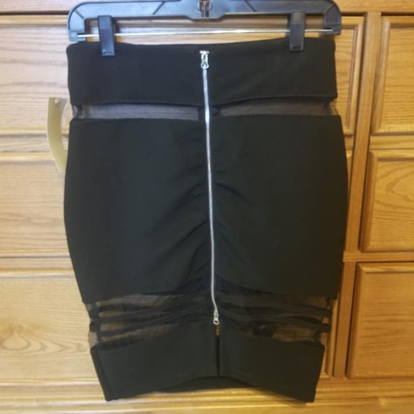 Tobi NWT Black Scandalous Mesh Pencil Skirt - Picture 3 of 4